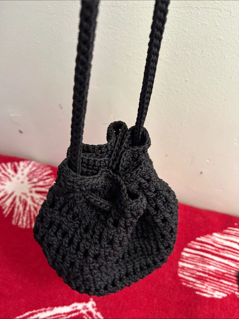 Mudd crocheted bucket bag